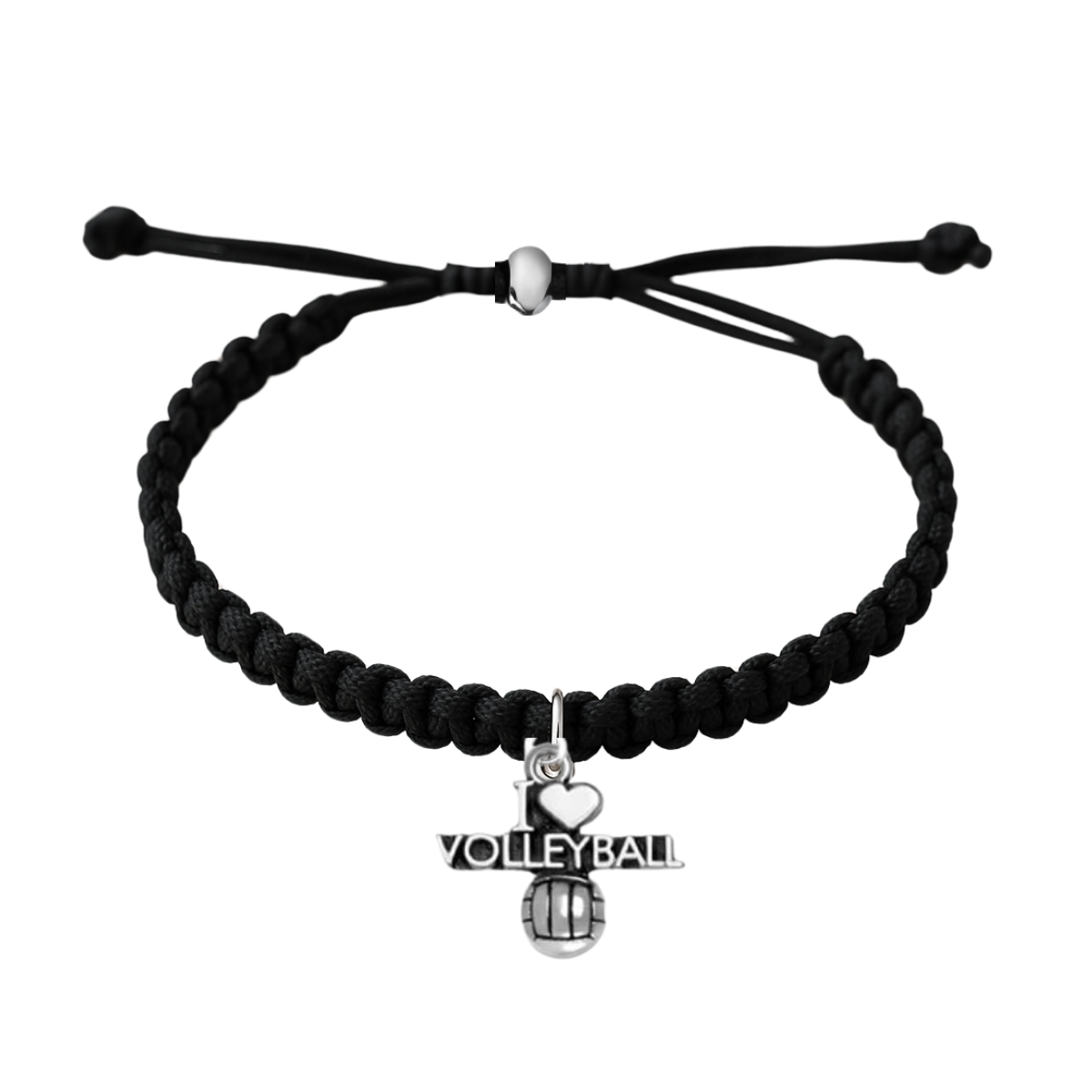 Volleyball Hanging Charm Rope Bracelet- Pick Style