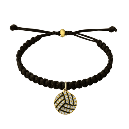 Volleyball Hanging Charm Rope Bracelet- Pick Style