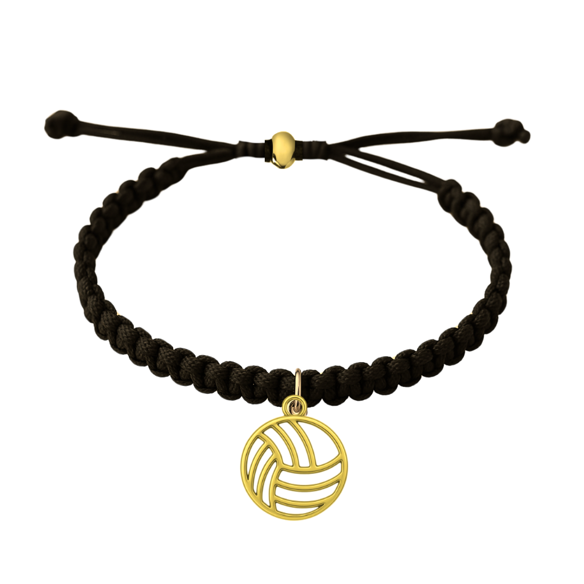 Volleyball Hanging Charm Rope Bracelet- Pick Style
