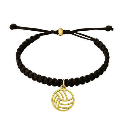 Volleyball Hanging Charm Rope Bracelet- Pick Style
