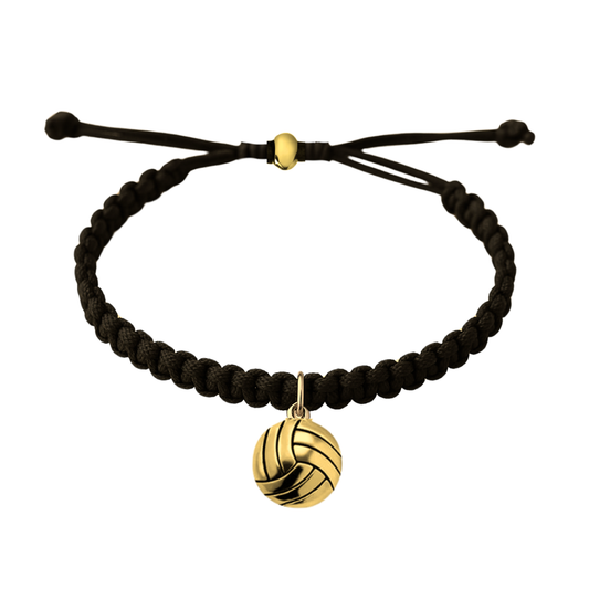 Volleyball Hanging Charm Rope Bracelet- Pick Style