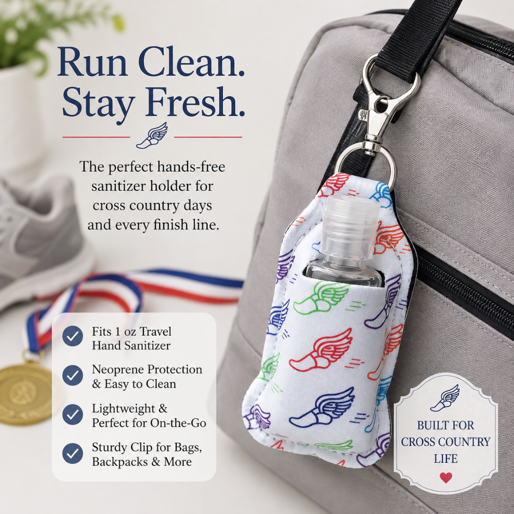 Runner Hand Sanitizer Clip On Keychain