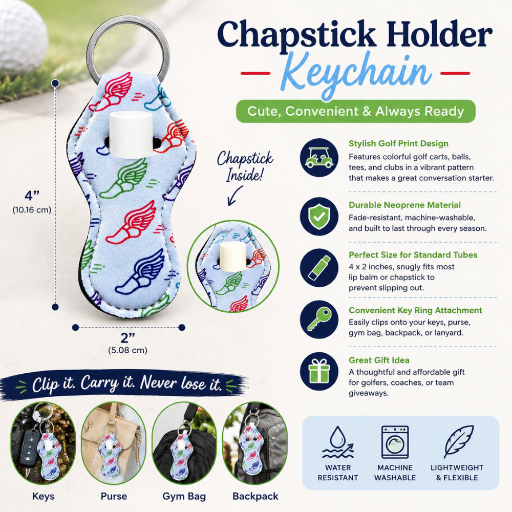 Running Shoe Chapstick Holder Keychain