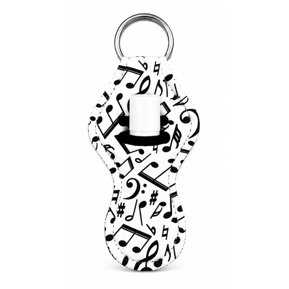 Music Chapstick Holder Keychain