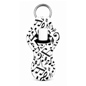 Music Chapstick Holder Keychain
