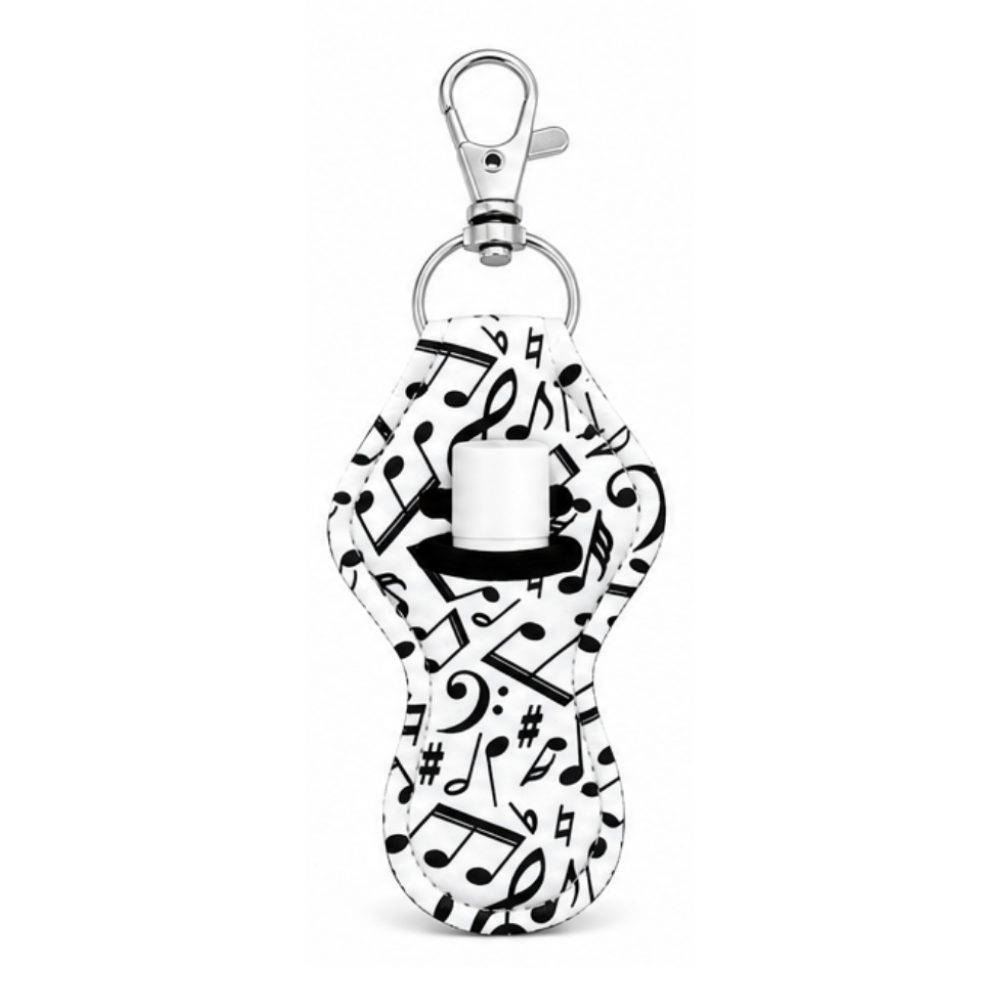 Music Chapstick Holder Keychain