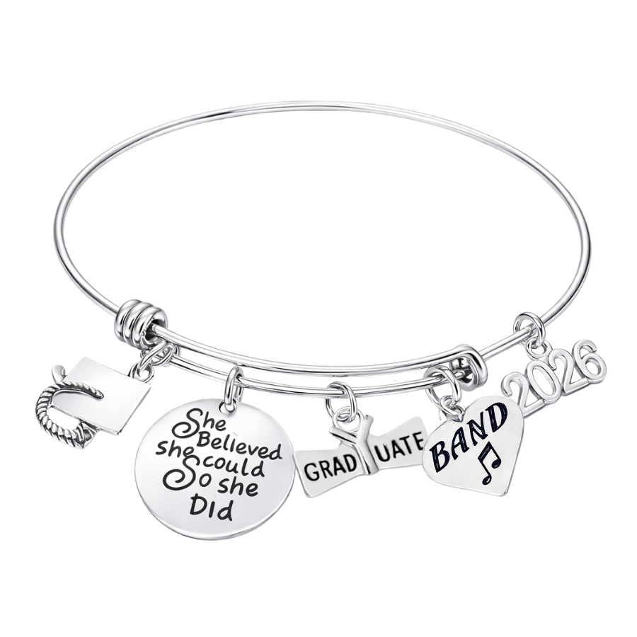 2026 Sports Graduation Bracelet - She Believed She Could- Pick Activity