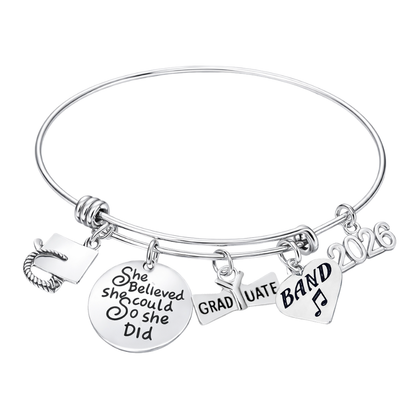 2026 Sports Graduation Bracelet - She Believed She Could- Pick Activity
