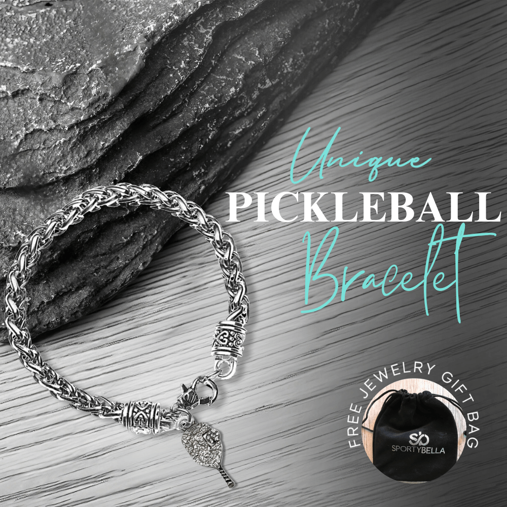 Pickleball Antique Rope Charm Bracelet