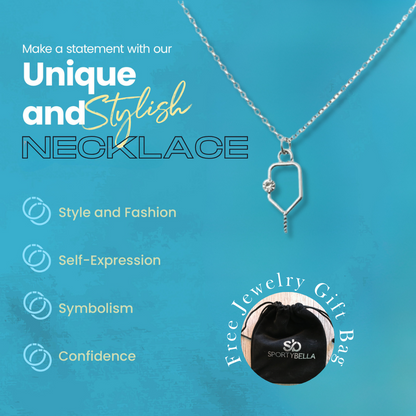 Pickleball Charm Necklace - Pick Color