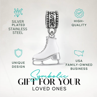 Figure Skate Charm Bead - Pick Color