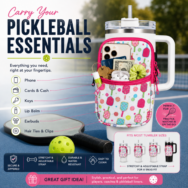 Pickleball Paddle Water Bottle Pouch