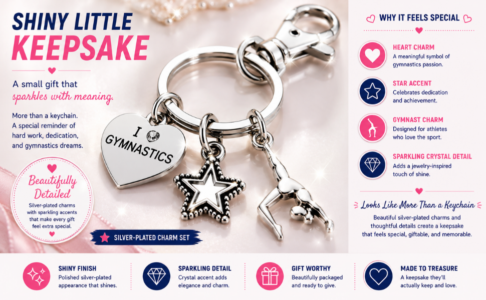 Girls Gymnastics Keychain