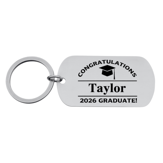 Personalized 2026 Graduation Keychain