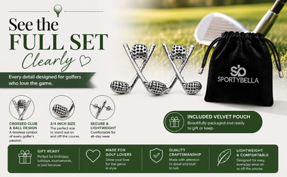 Golf Charm Stud Earrings