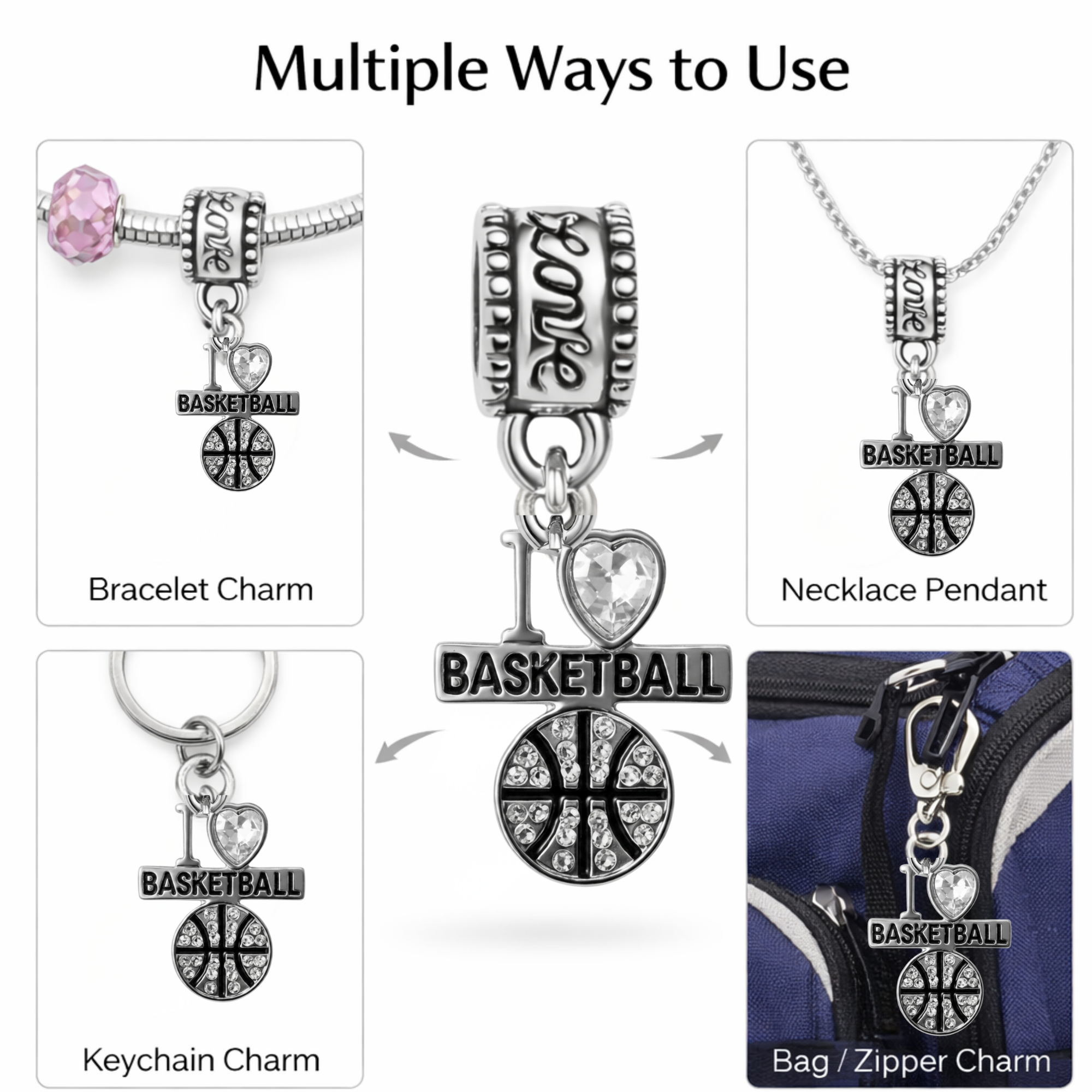 Basketball Charm Bead - Pick Style
