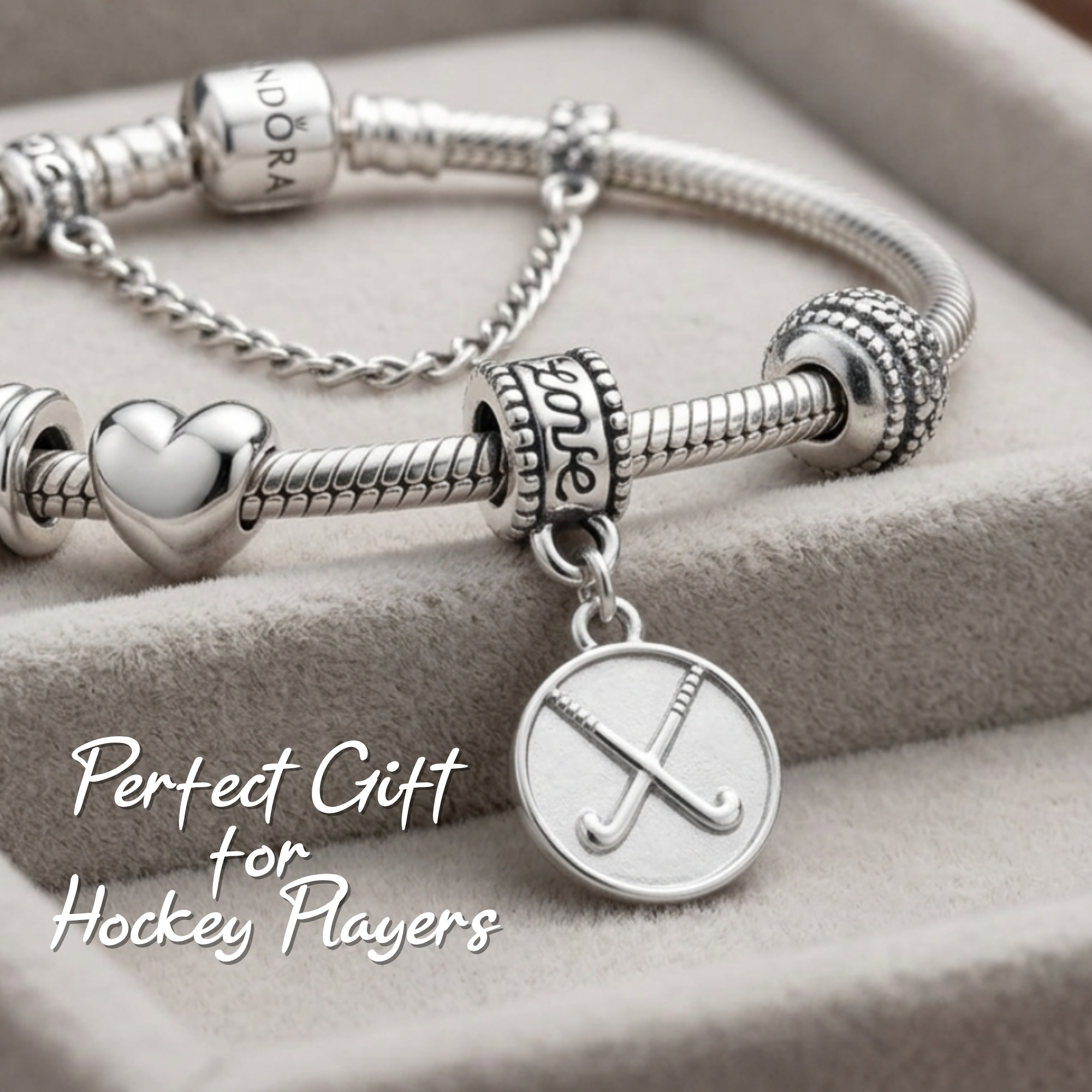Field Hockey Charm Bead - Pick Style