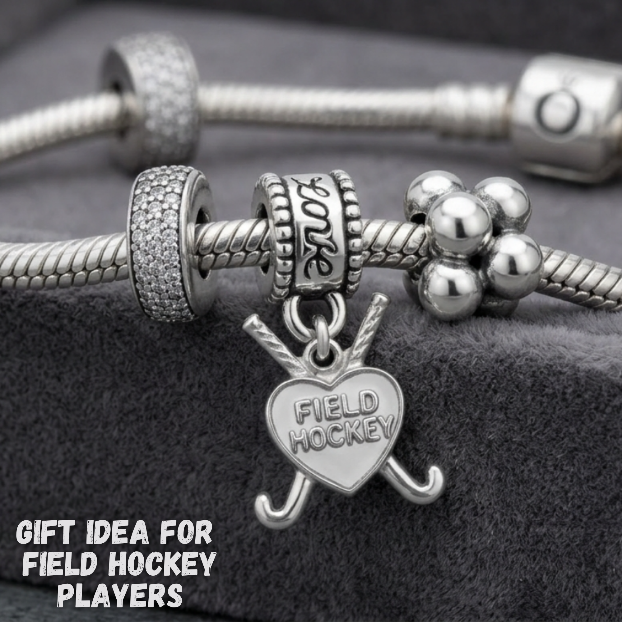 Field Hockey Charm Bead - Pick Style