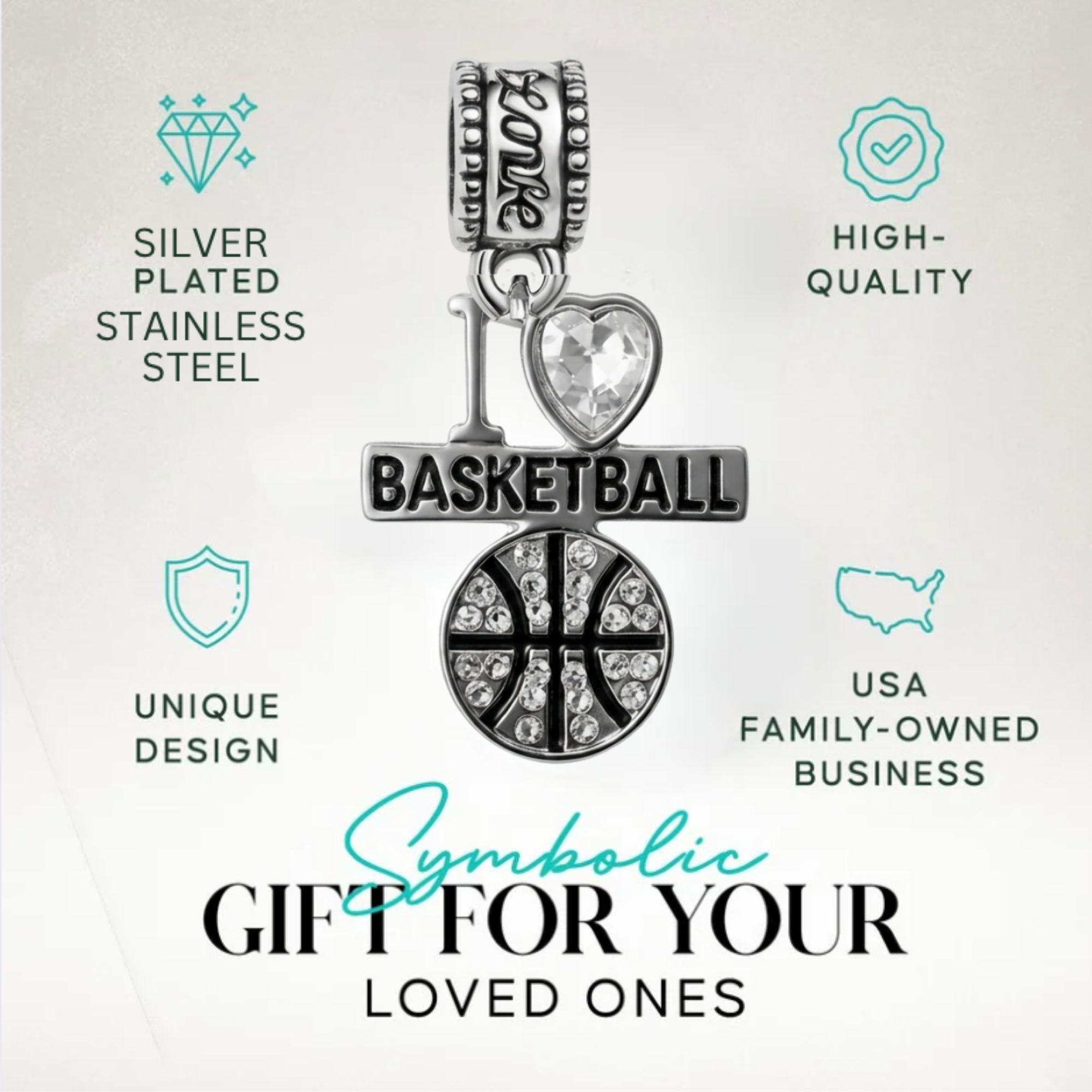 Basketball Charm Bead - Pick Style