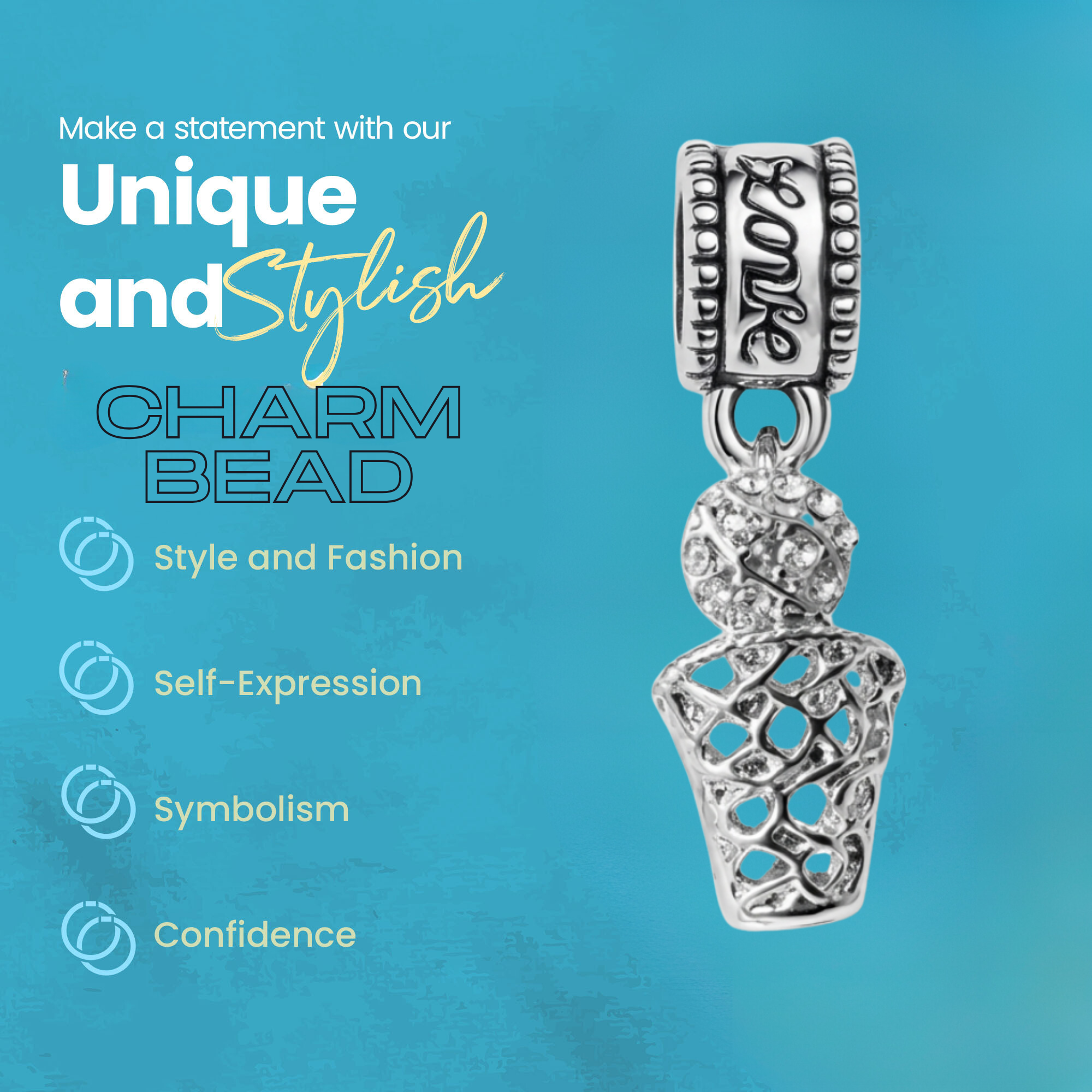 Basketball Charm Bead - Pick Style