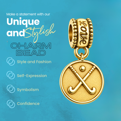 Field Hockey Charm Bead - Pick Color