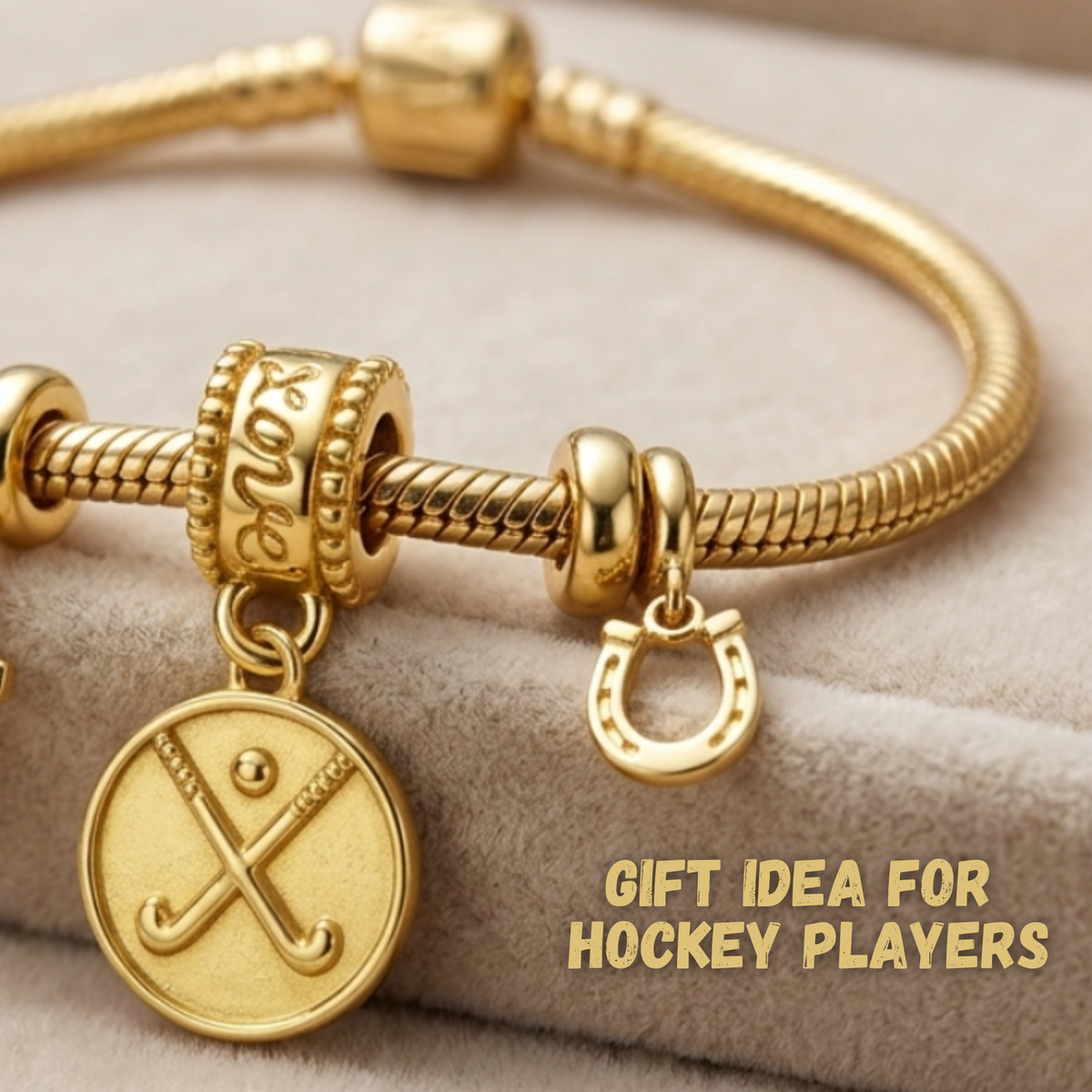 Field Hockey Charm Bead - Pick Color