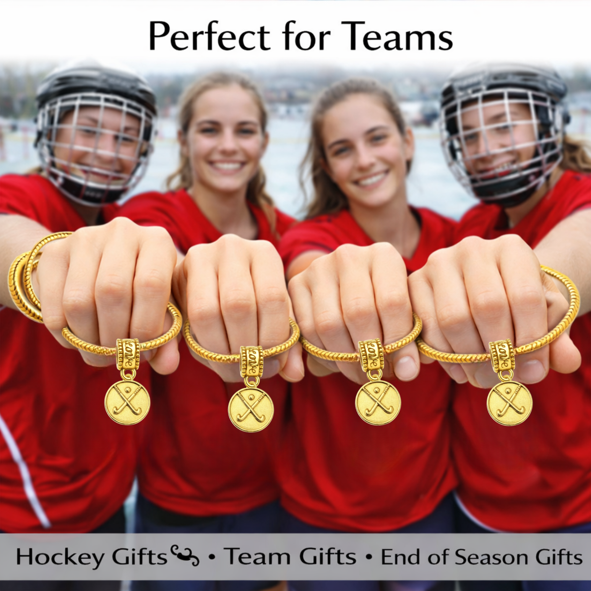 Field Hockey Charm Bead - Pick Color