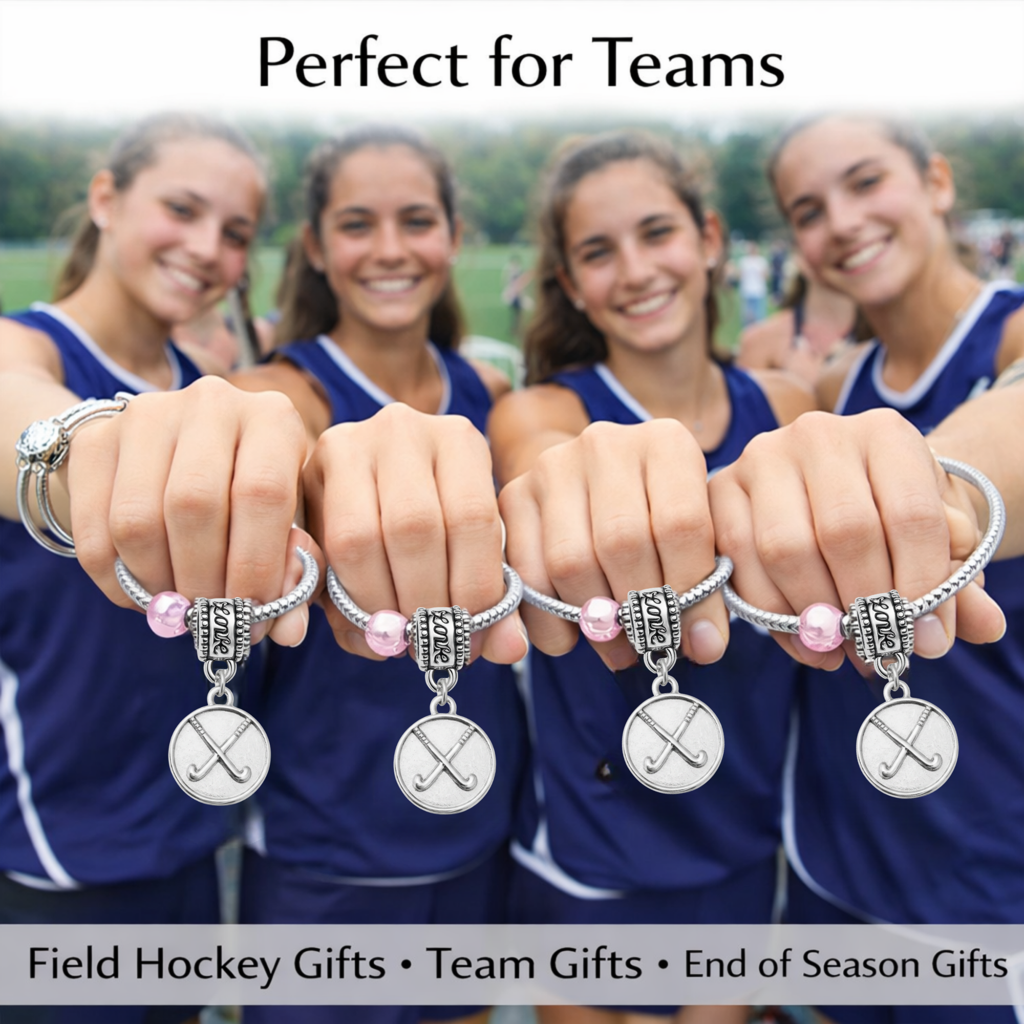 Field Hockey Charm Bead - Pick Color