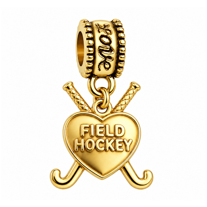 Field Hockey Charm Bead - Pick Color