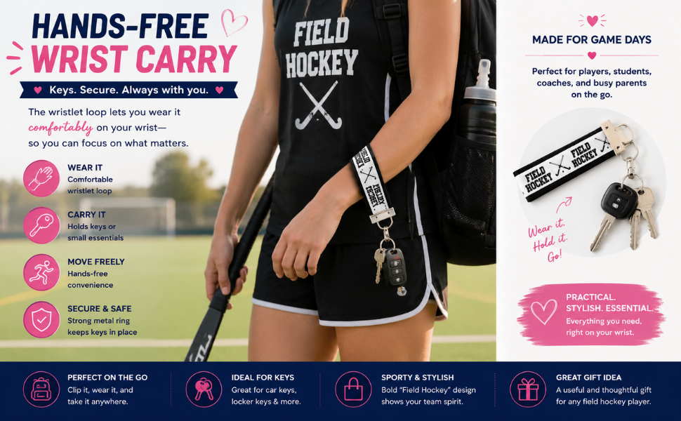 Field Hockey Fob Keychain