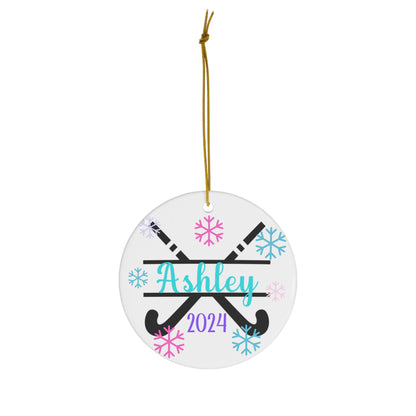 Personalized Field Hockey Ornament