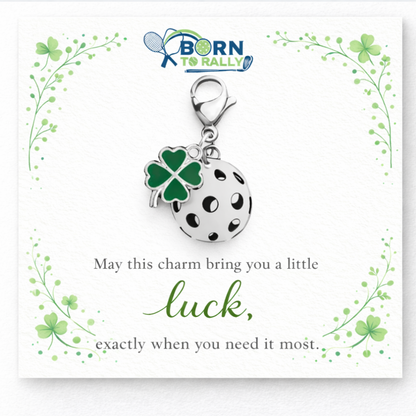 Sports Four Leaf Clover Lucky Clip on Charm
