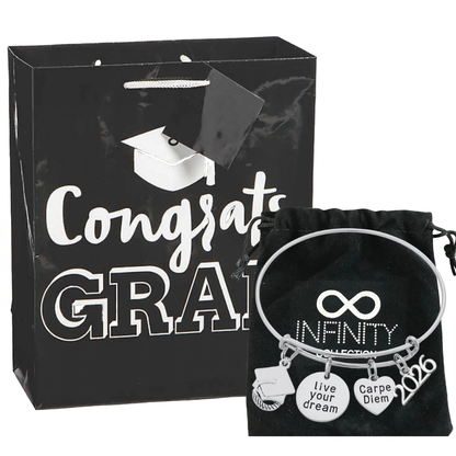Graduation Bracelet & Gift Bag - 2026 Live Your Dreams