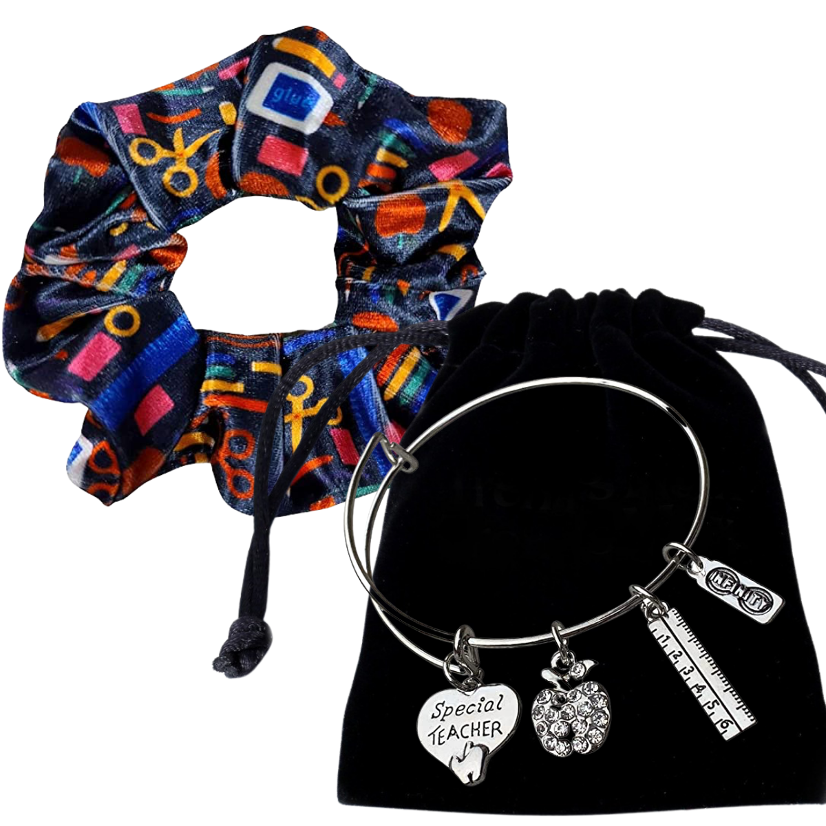 Teacher Bracelet and Scrunchie Gift Set