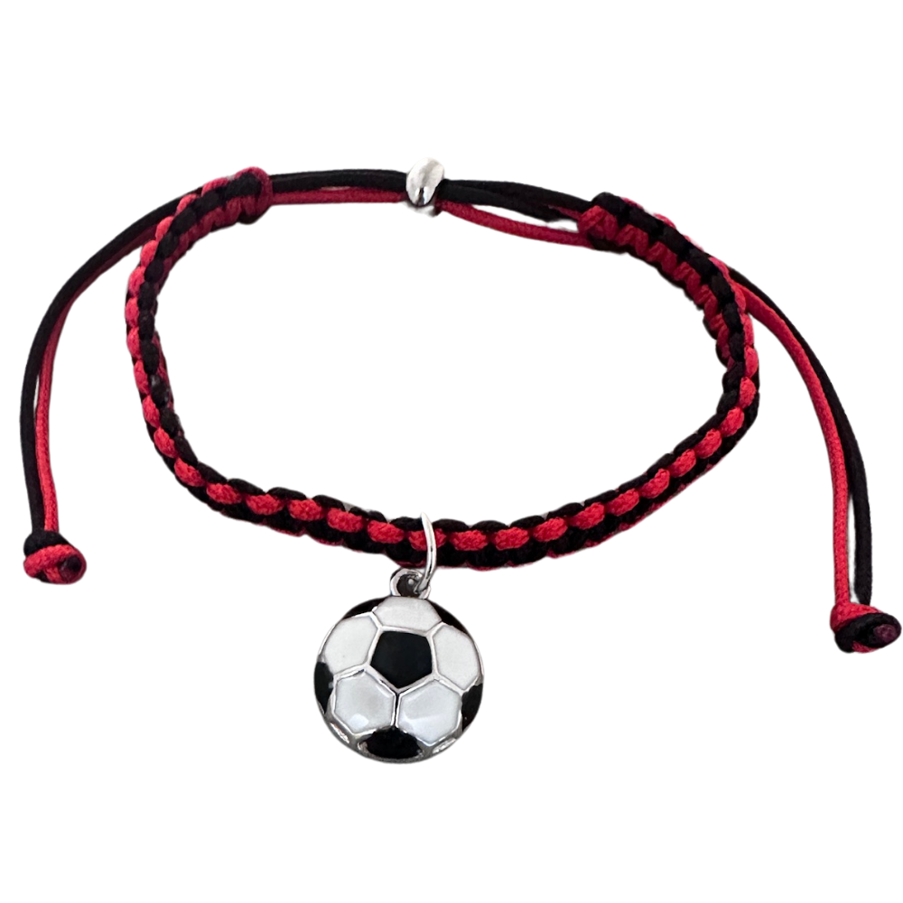 Multi Colored Soccer Hanging Charm Bracelet - Pick Colors & Charms