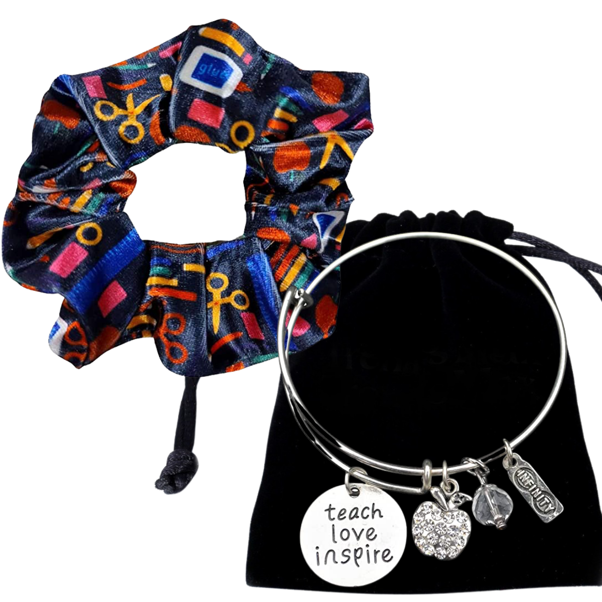 Teacher Bracelet and Scrunchie Gift Set