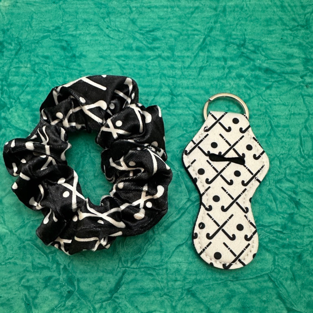 Field Hockey Chapstick Holder & Scrunchie Set