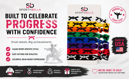 Martial Arts Belt Hair Ties