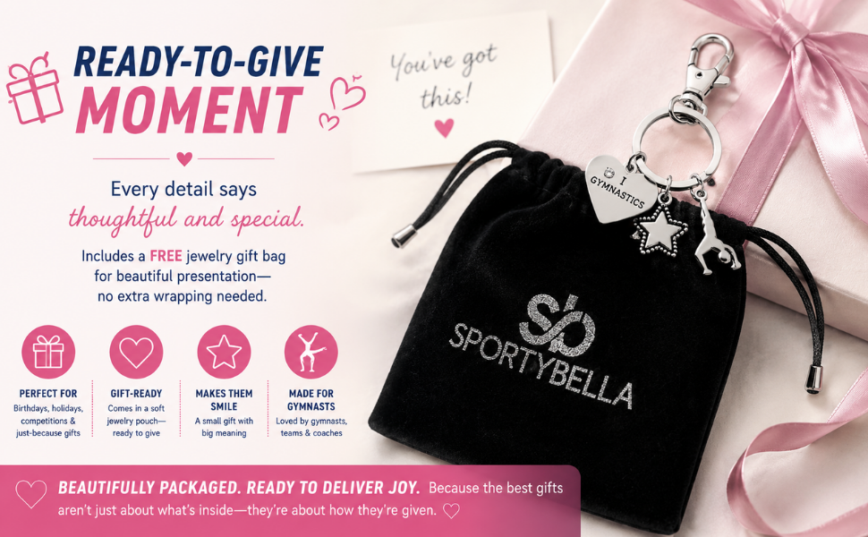 Girls Gymnastics Keychain