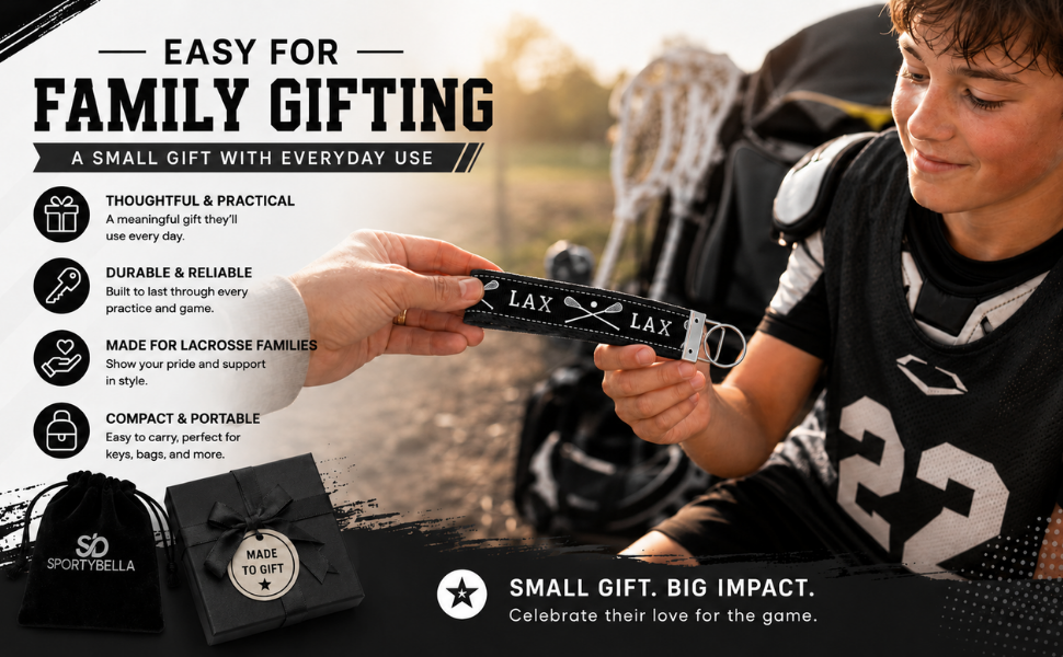 Lacrosse Stick Wristlet Keychain