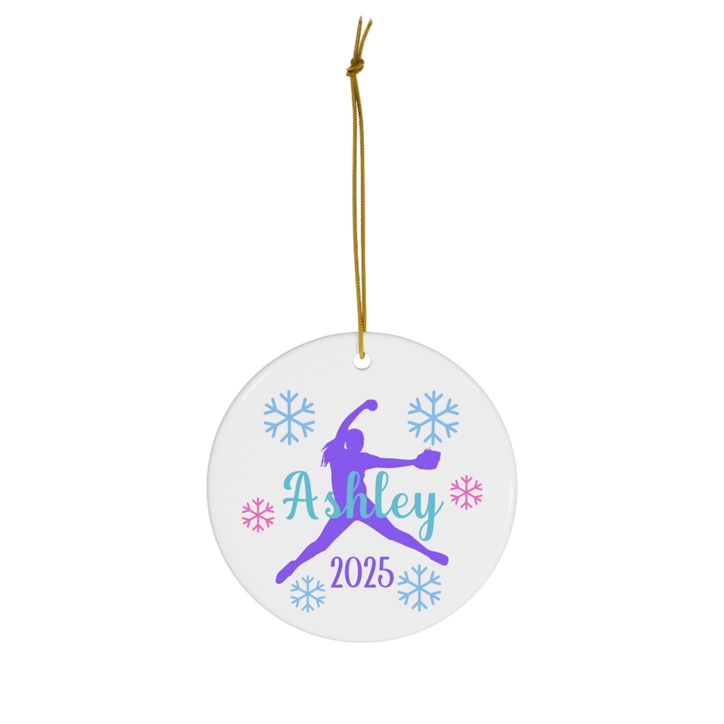 Personalized Softball Pitcher Ornament