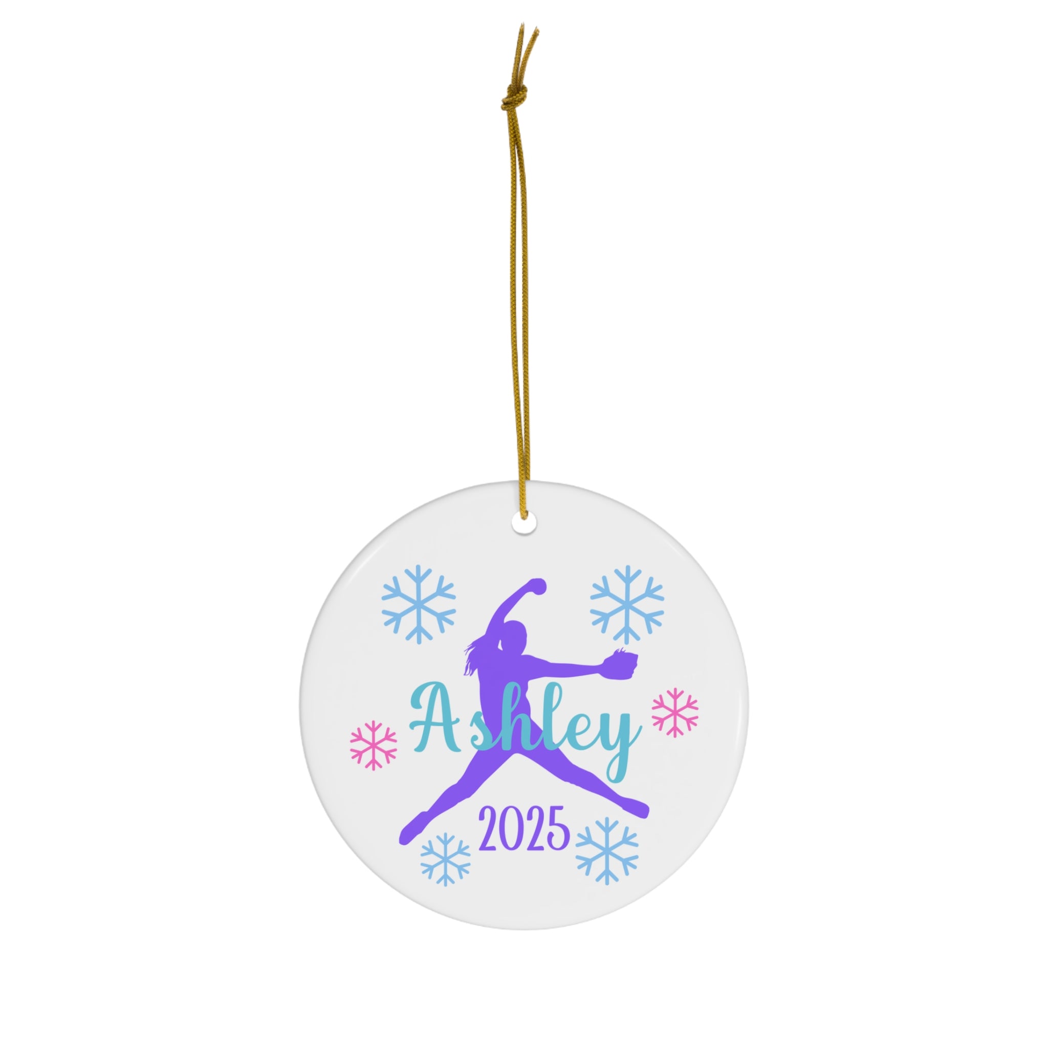 Personalized Softball Pitcher Ornament