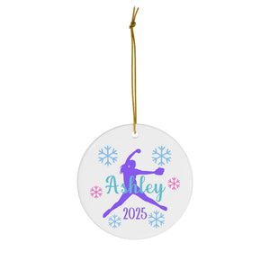 Personalized Softball Pitcher Ornament