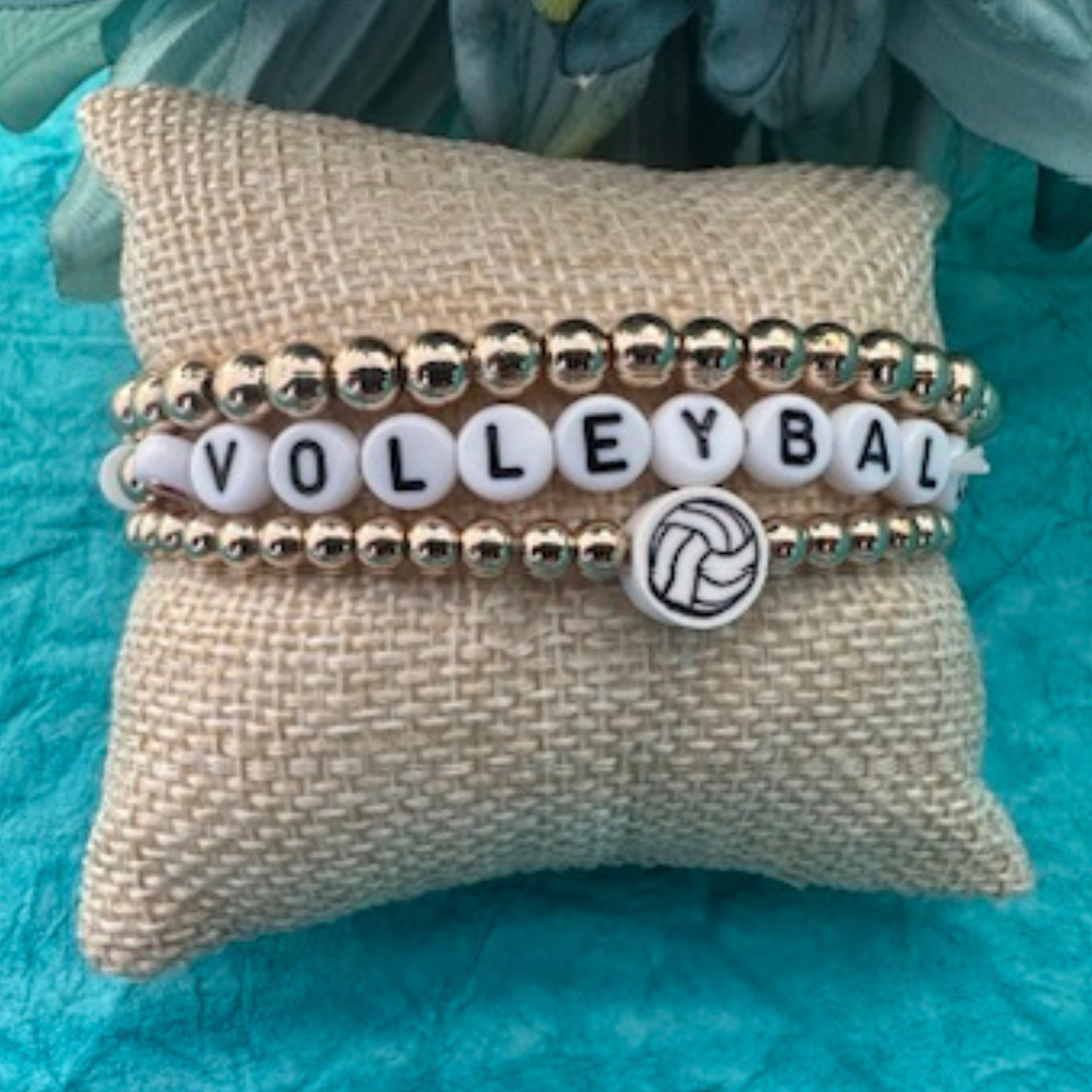 Volleyball Stackable 3pc Bracelet Set