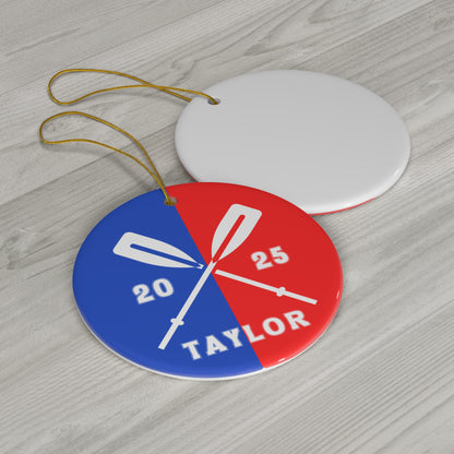 Personalized Christmas Rowing Ornament