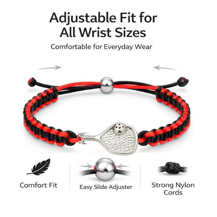 Pickleball Multi Colored Rope Bracelet - Pick Colors