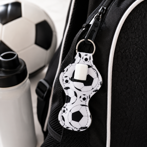 Soccer Chapstick Keychain Holder