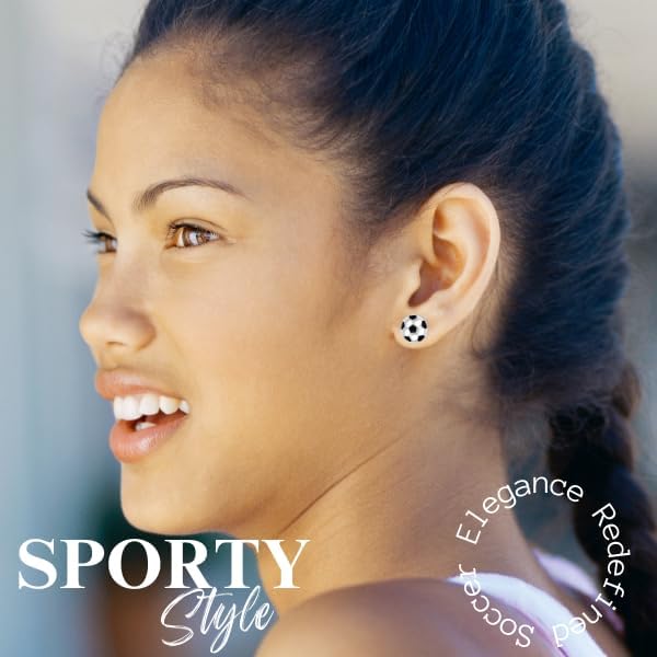 Soccer Ball Stud Earrings