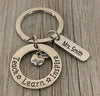 Personalized Teacher Keychain with Engraved Name Charm, Custom Teacher Jewelry, Teacher Gift - Show Your Teacher Appreciation - Infinity Collection