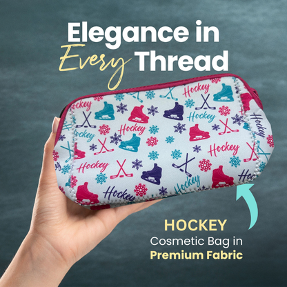 Ice Hockey Pink Cosmetic Bag